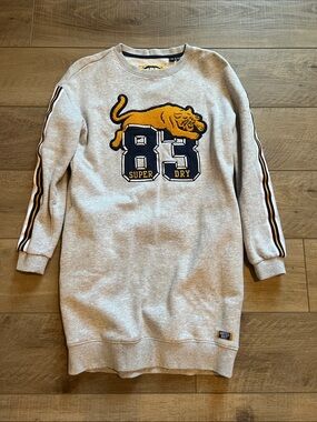 Superdry Light Grey Sweater Dress